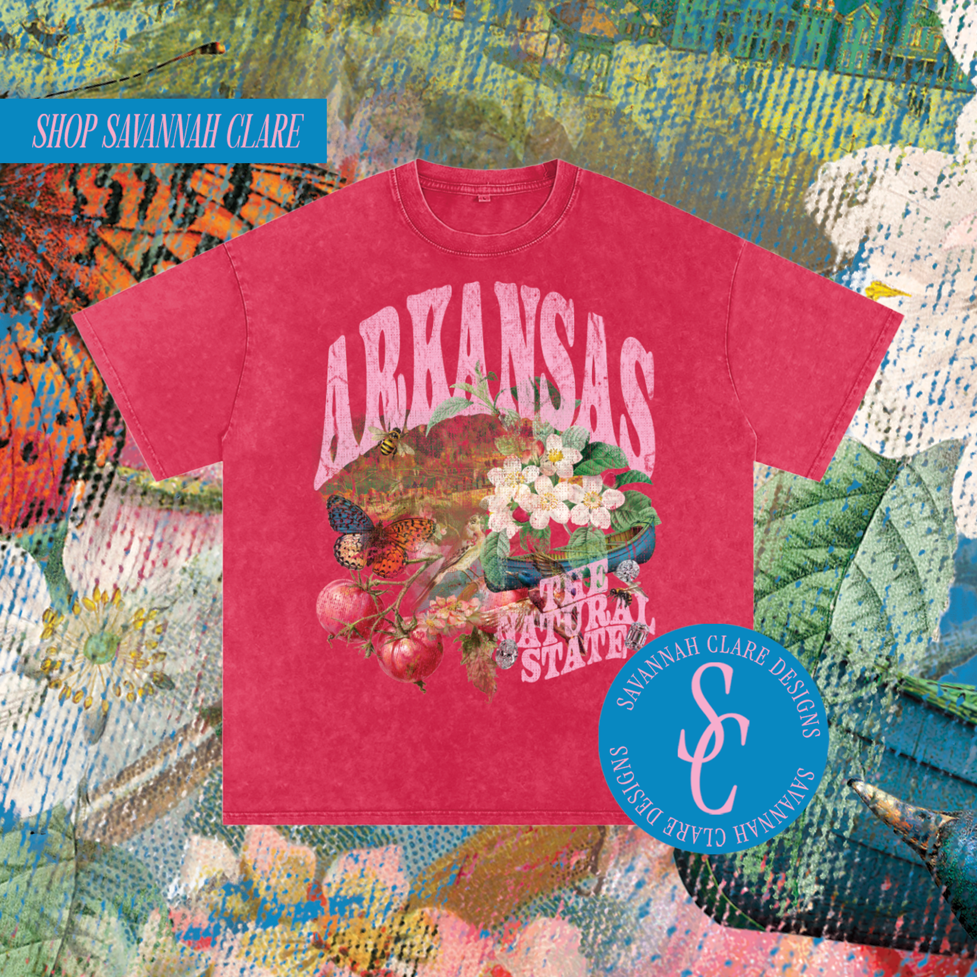 "ARKANSAS" Vintage Wash Graphic Tee