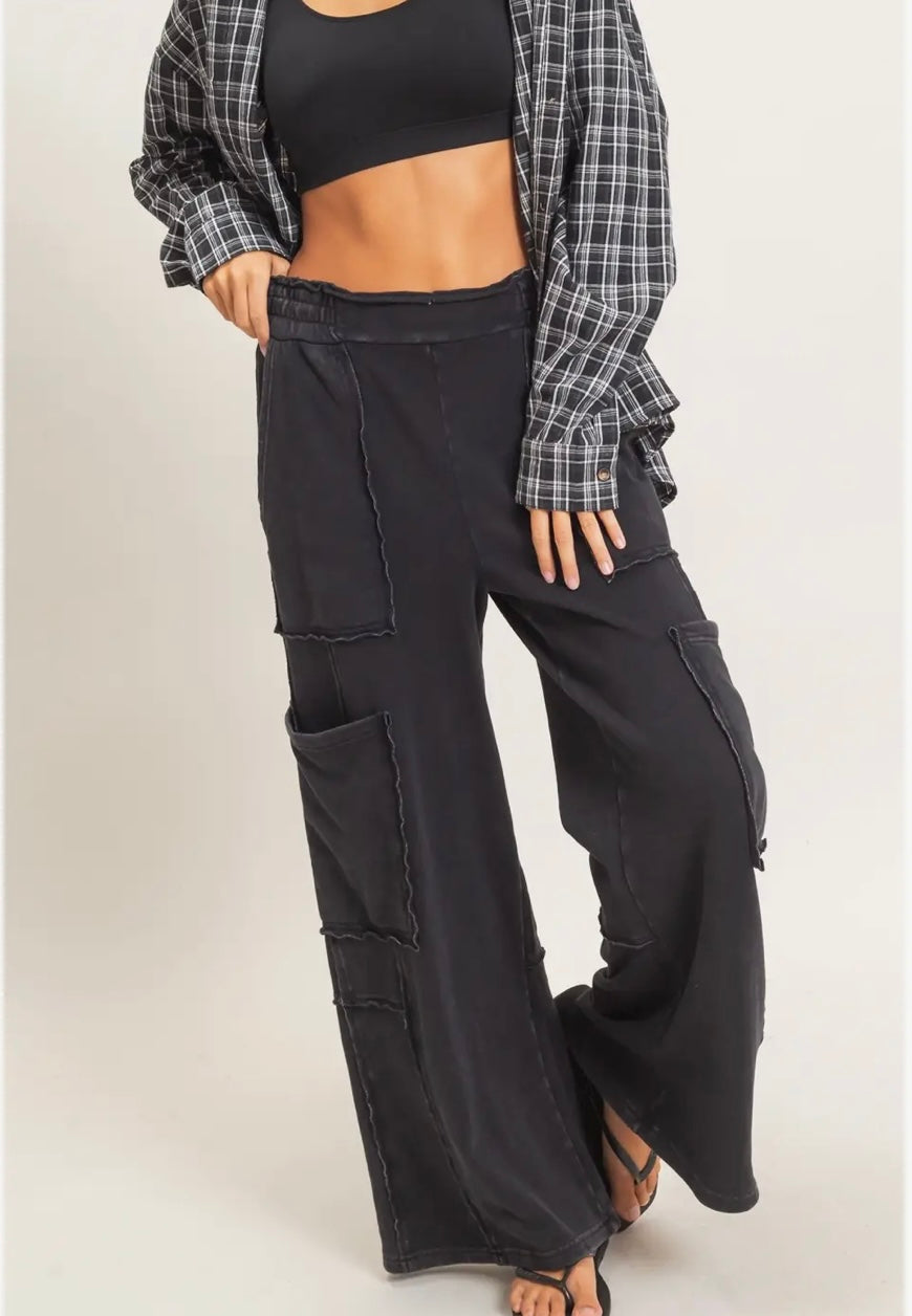 “MIDNIGHT” Cargo Lounge Pant