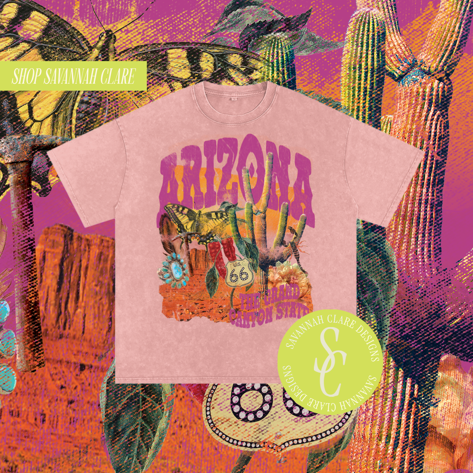 "ARIZONA" Vintage Wash Tee