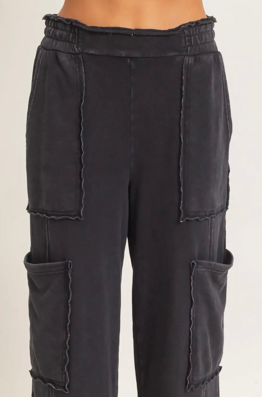 “MIDNIGHT” Cargo Lounge Pant