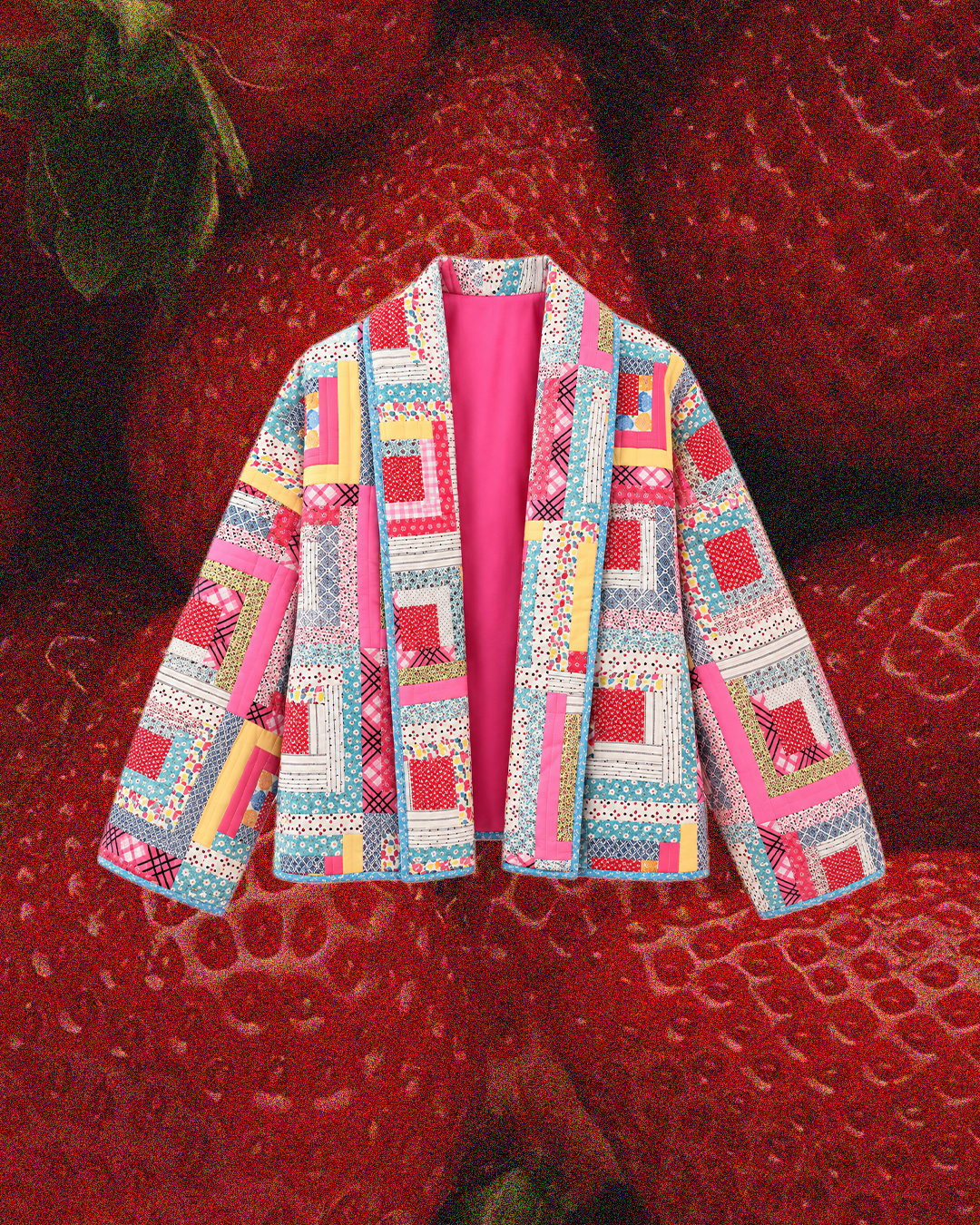 "BERRY PATCH" Patchwork Quilted Jacket