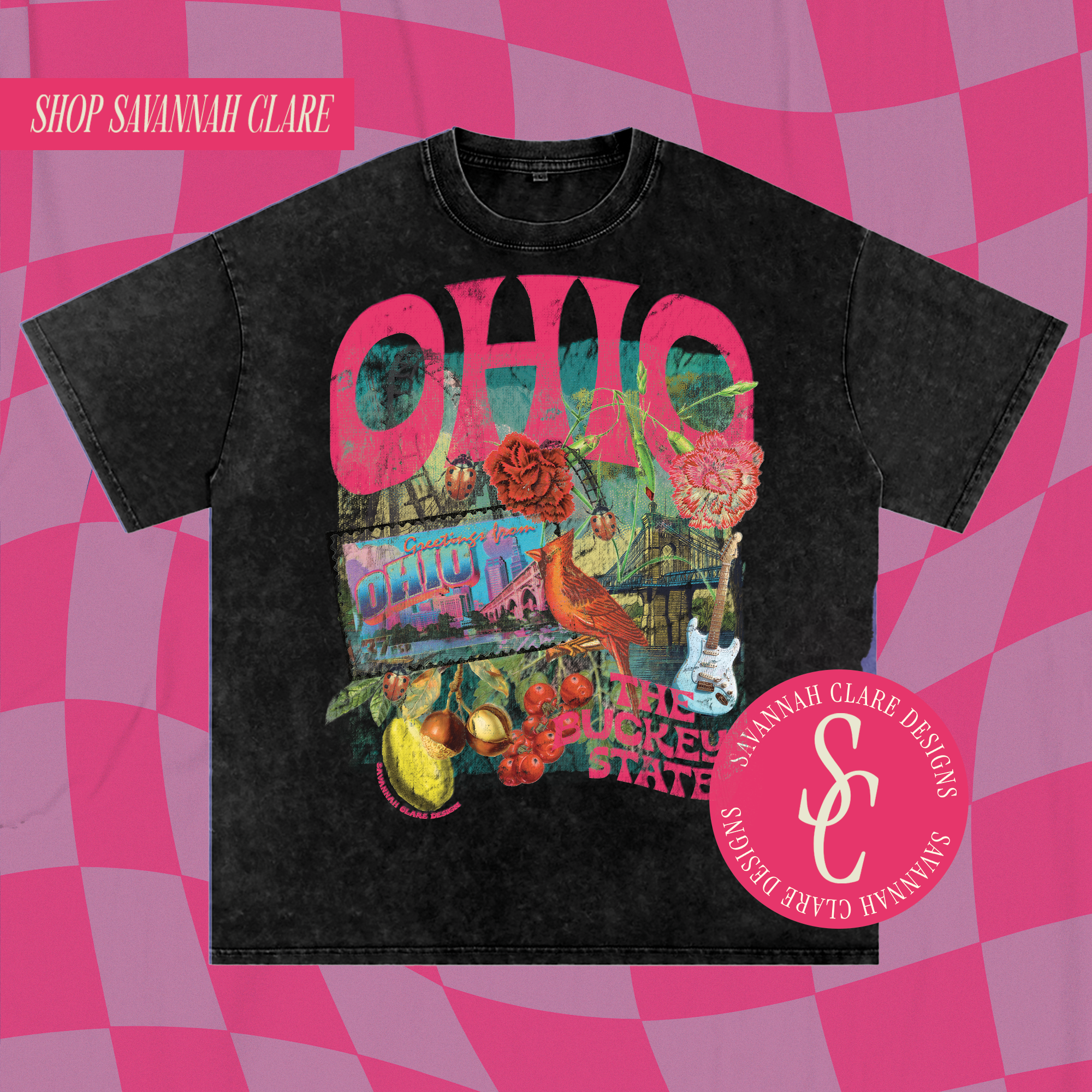 "OHIO" Vintage Wash Tee