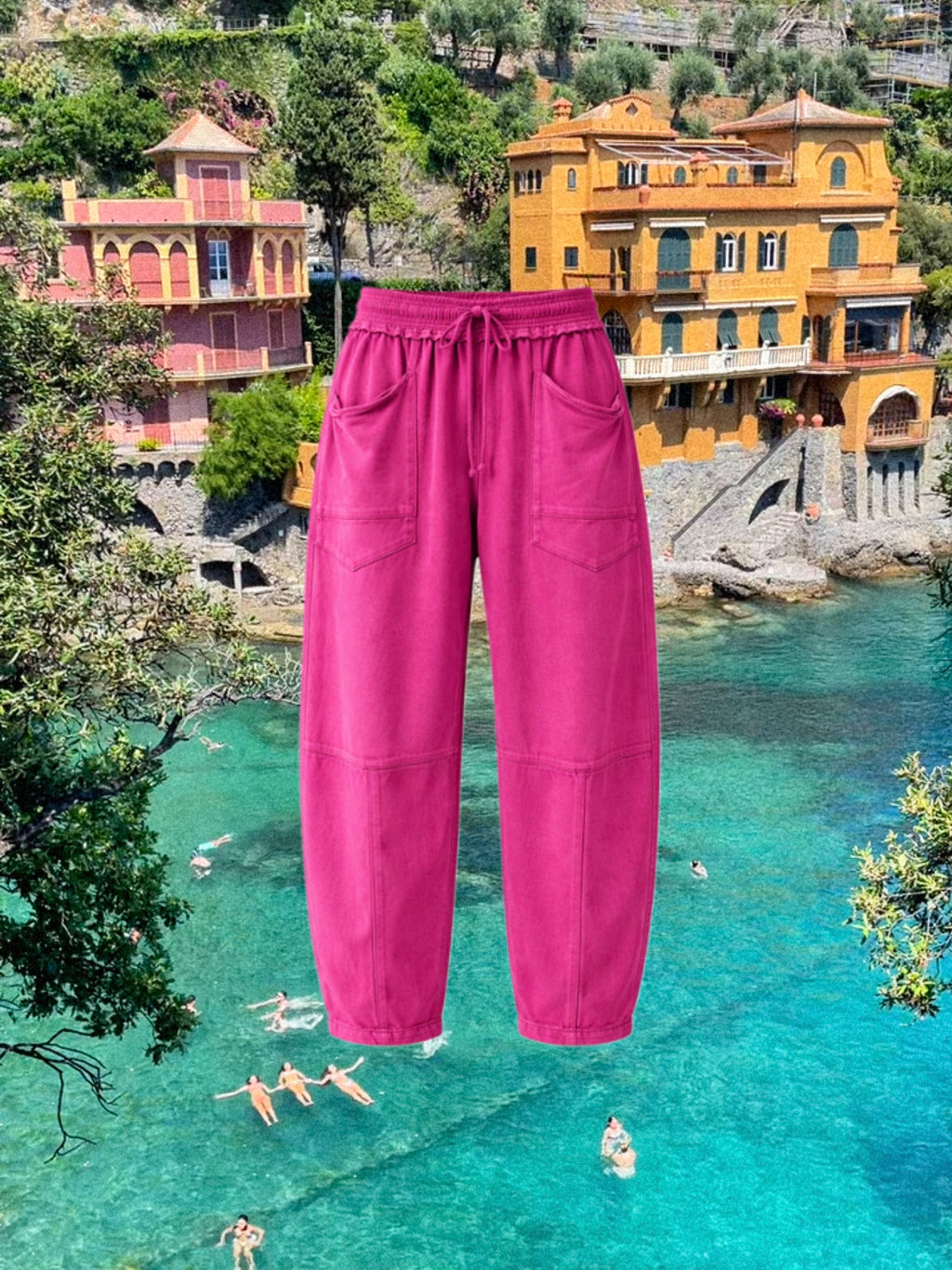 "DRAGON FRUIT DREAM" Barrel Pant