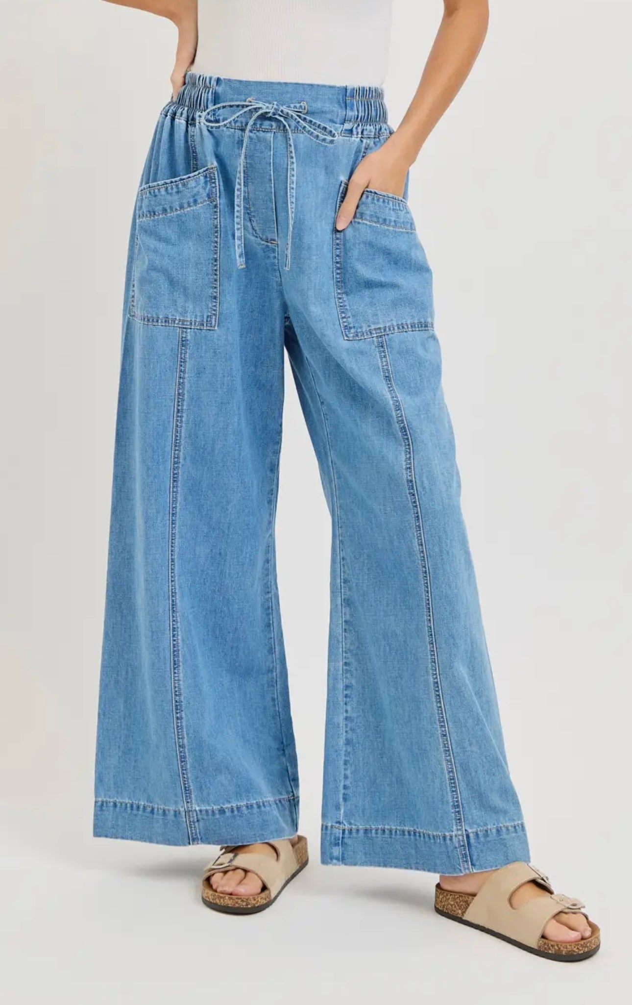 Easy Breezy Denim Drawstring Pants