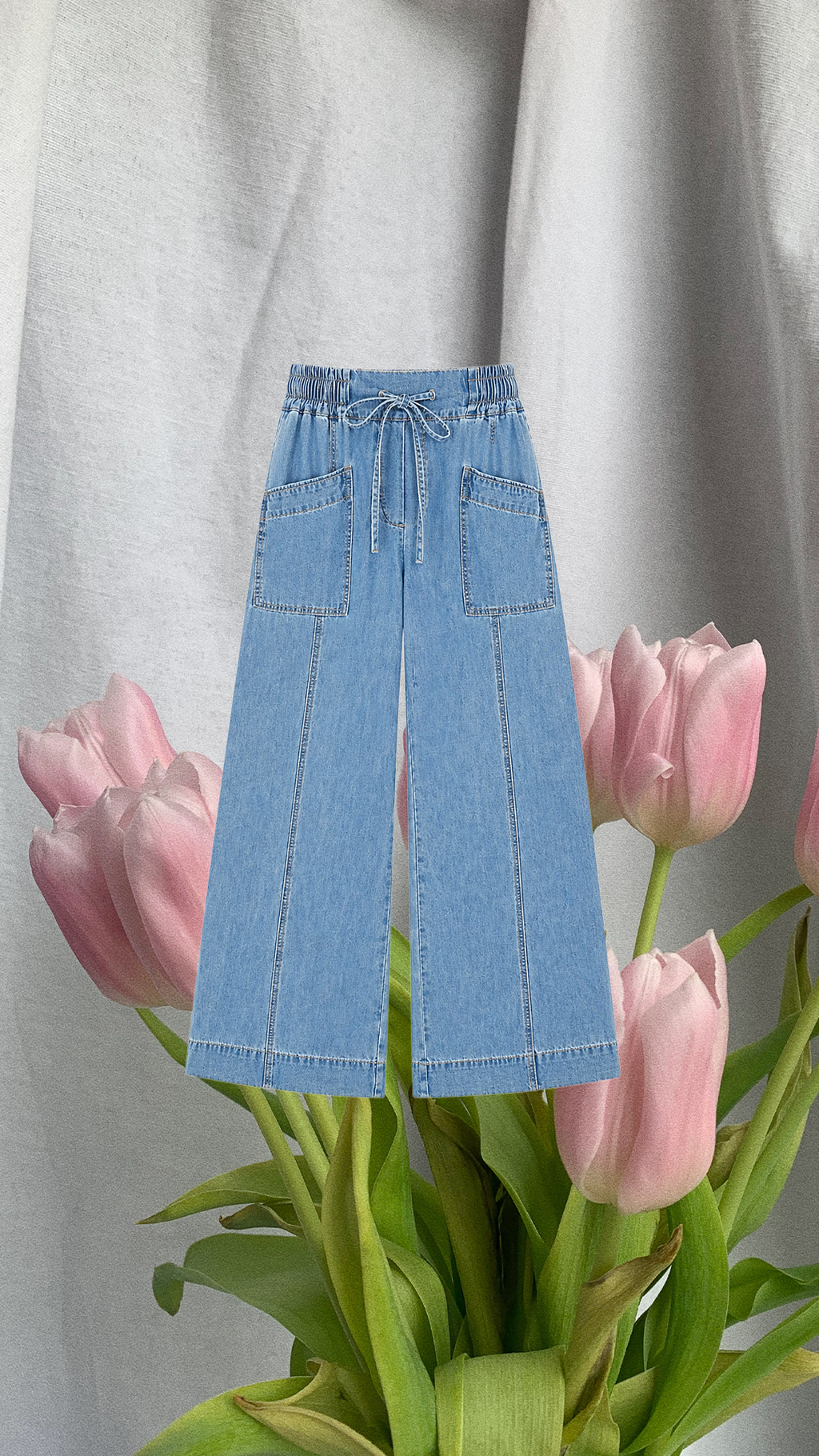 Easy Breezy Denim Drawstring Pants