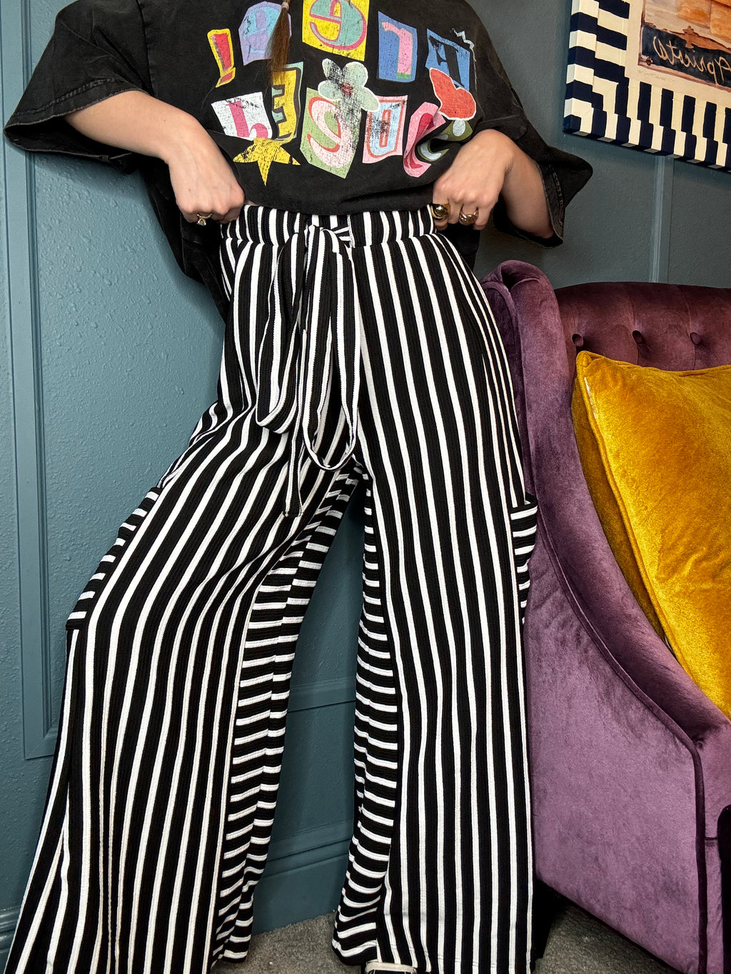Cookies & Cream Soft Striped Cargos