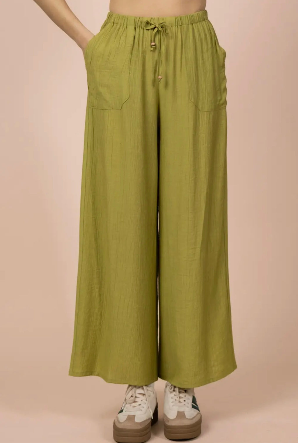 "OLIVE YOU" Linen Pant