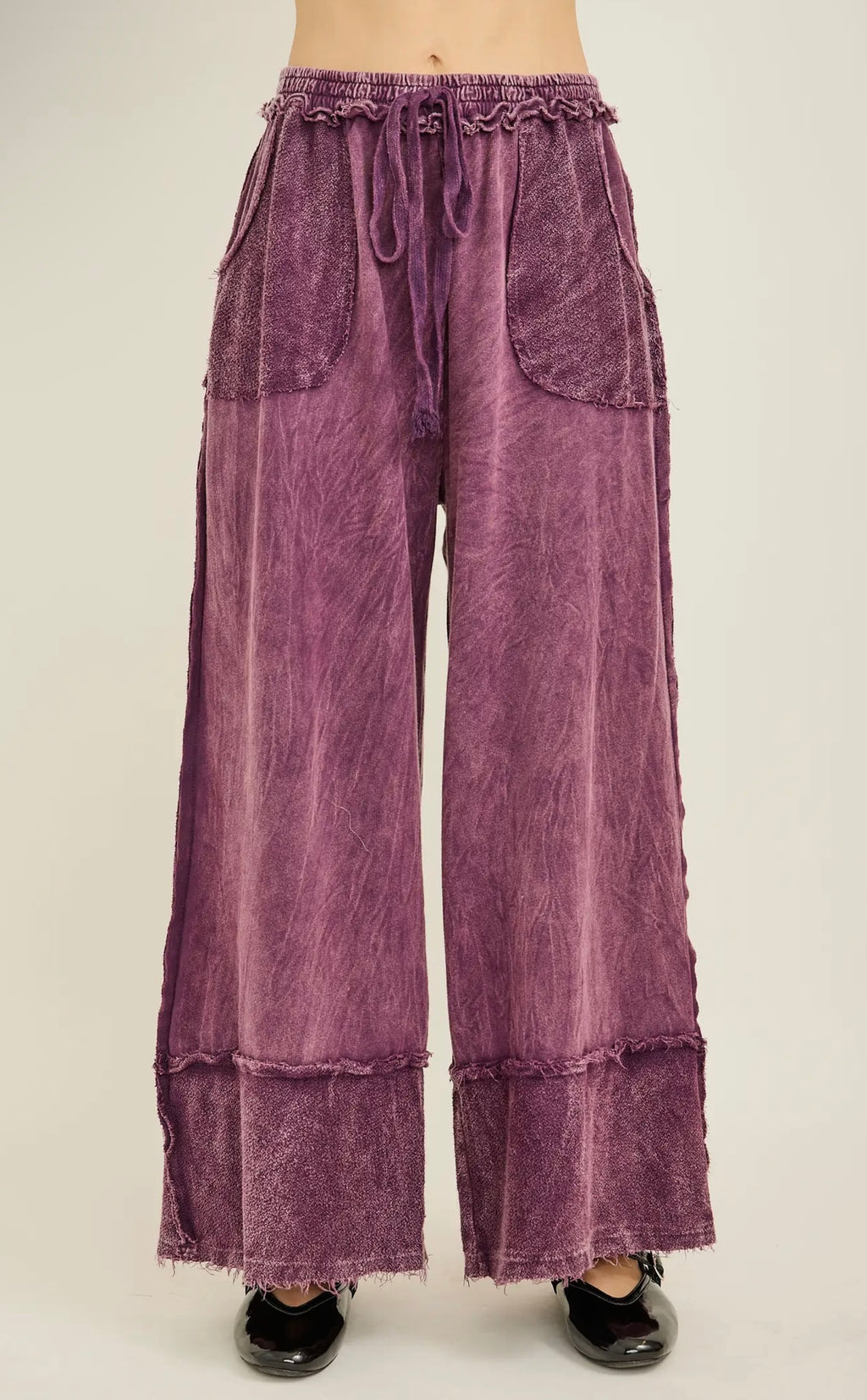 "PERFECTLY PLUM" Washed Away Wide Leg Pant