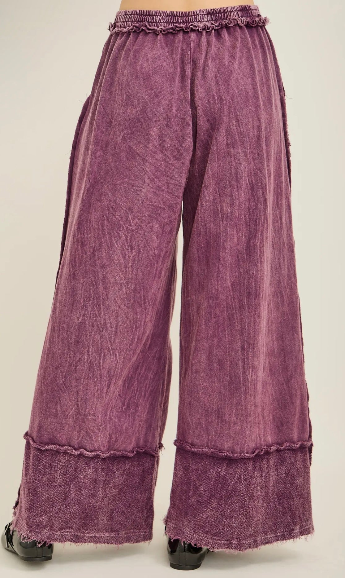 "PERFECTLY PLUM" Washed Away Wide Leg Pant