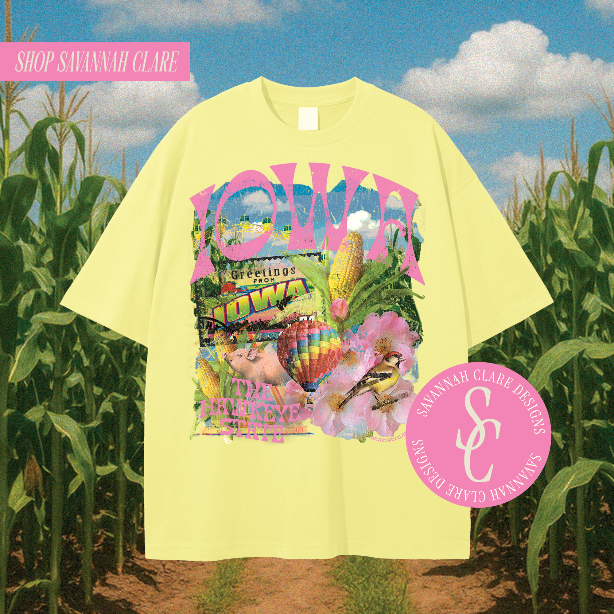 "IOWA" State Tee