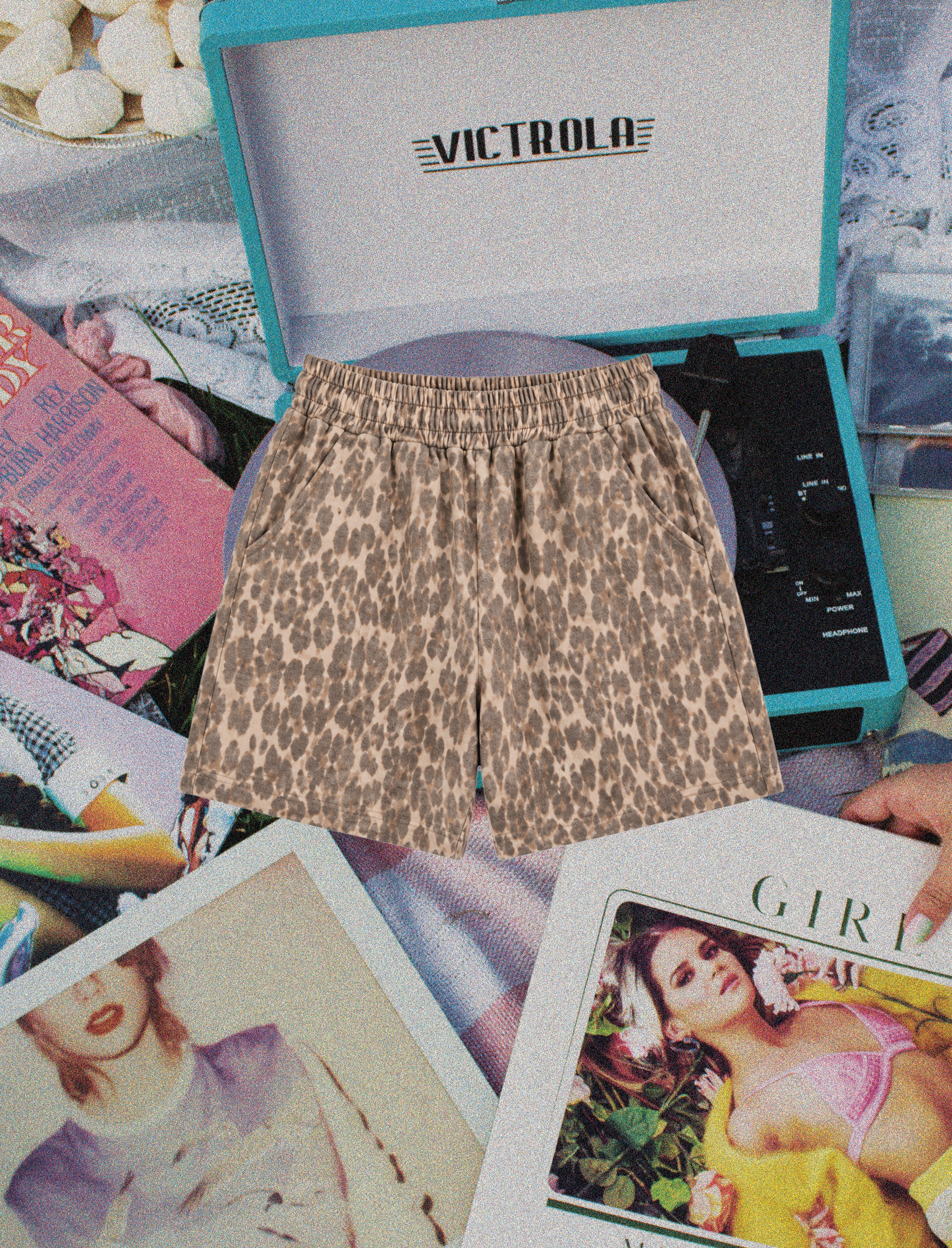 "MOCHA" LEOPARD SHORTS