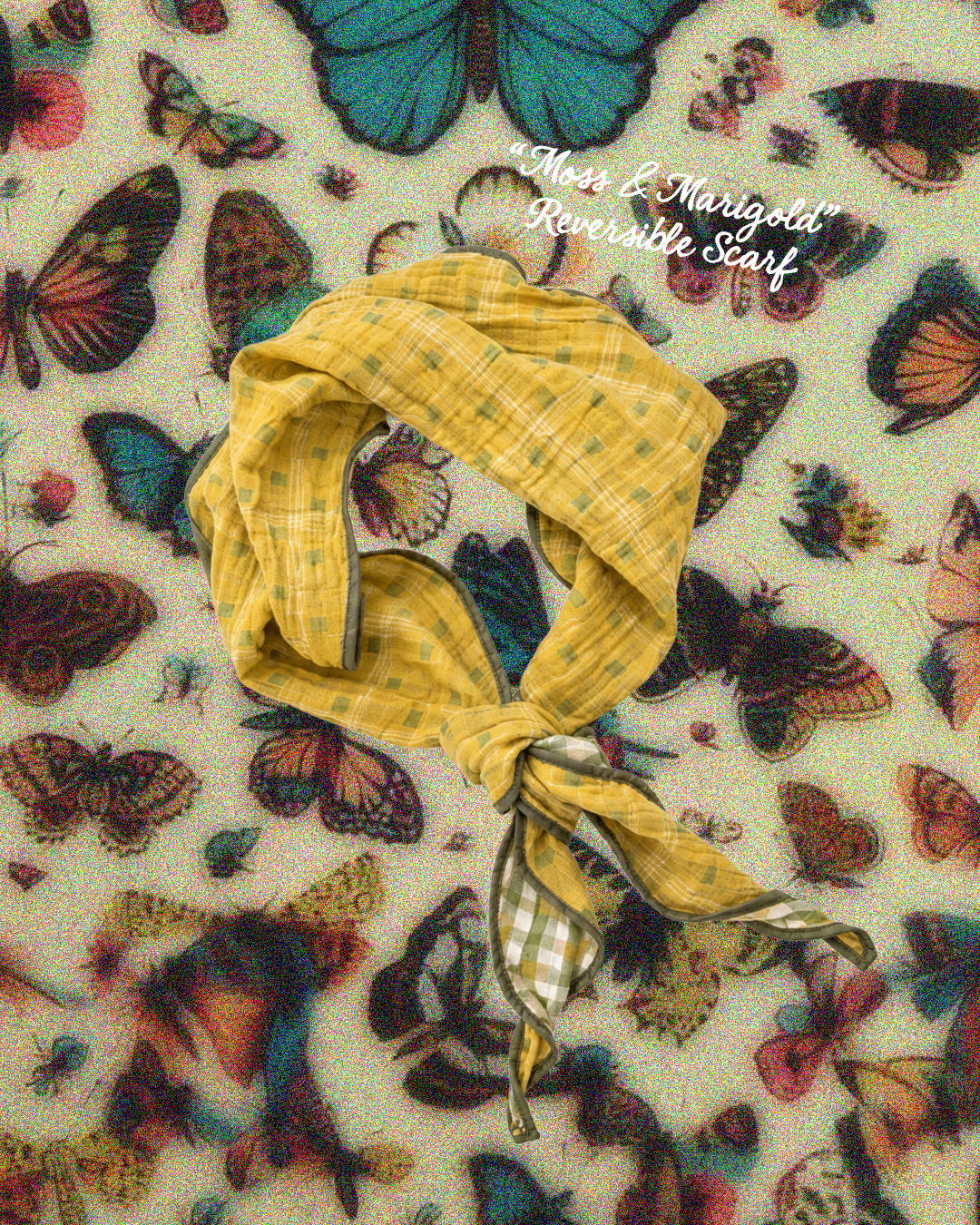 "MOSS & MARIGOLD" Reversible Scarf