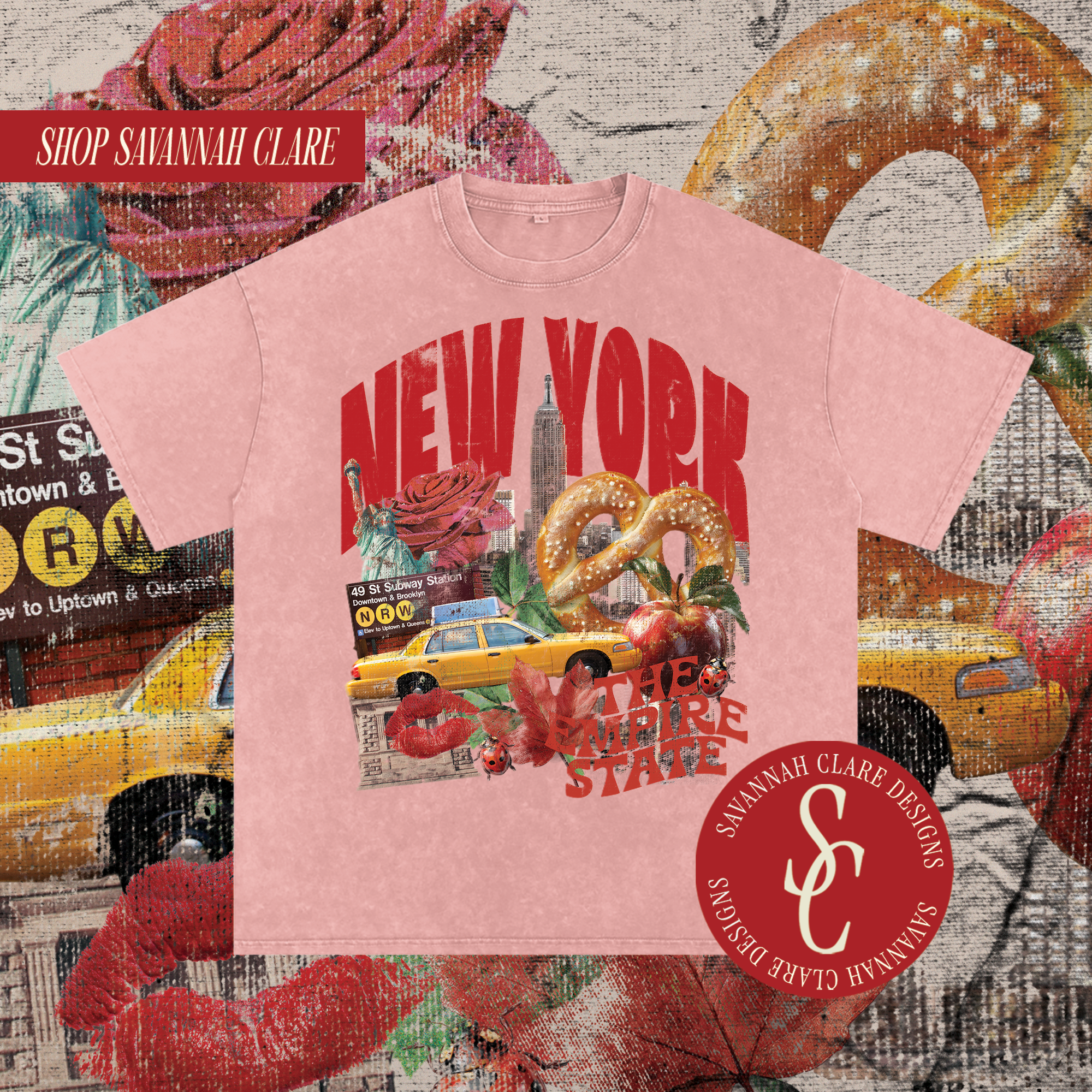 "NEW YORK" Vintage Wash Tee