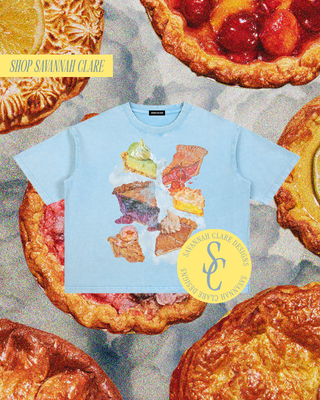 "PIE IN THE SKY" Boxy Vintage Tee