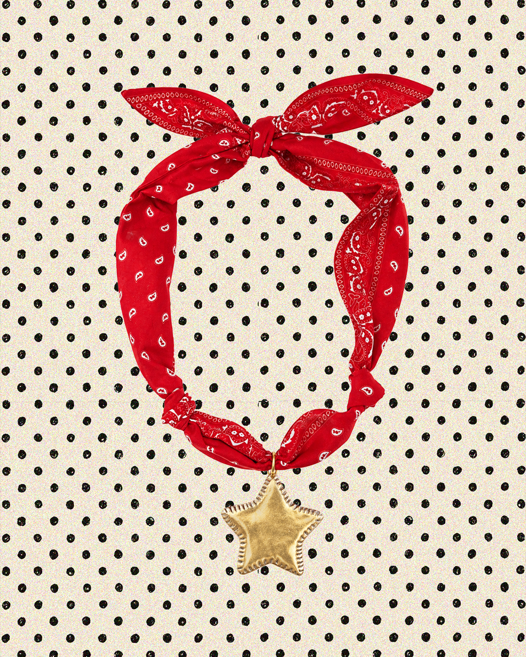 "STRAWBERRY JAM" Scarf Necklace