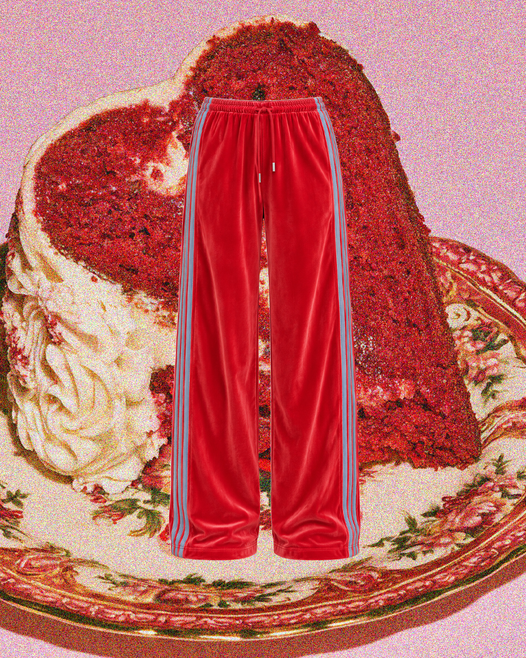 "RED VELVET" TRACK PANTS