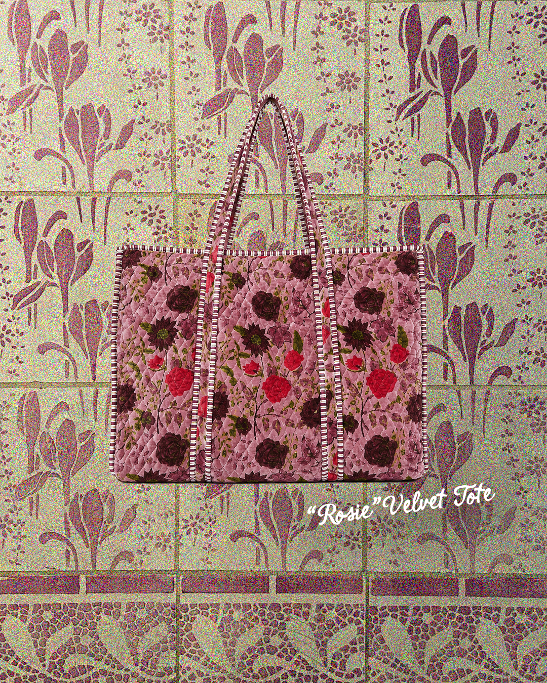 "ROSIE" Velvet Tote