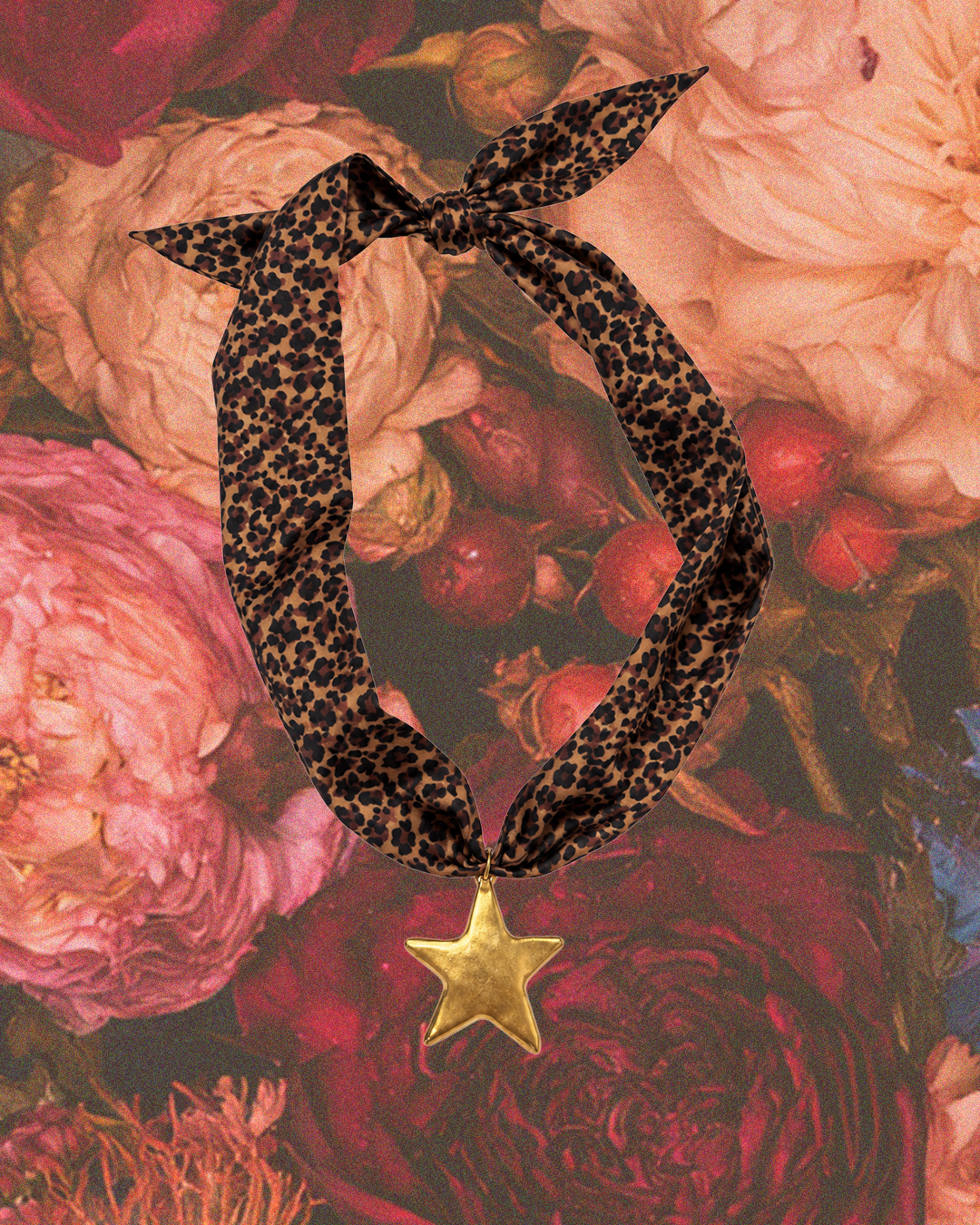 "SEEING STARS" Cheetah Scarf Necklace