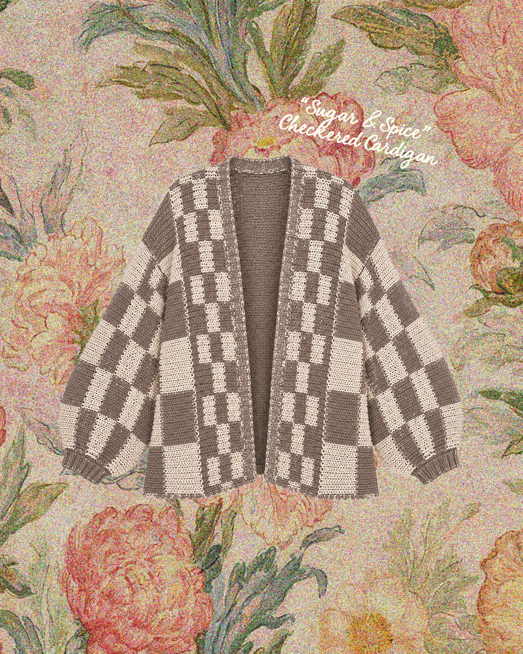 "SUGAR & SPICE" Checkered Cardi