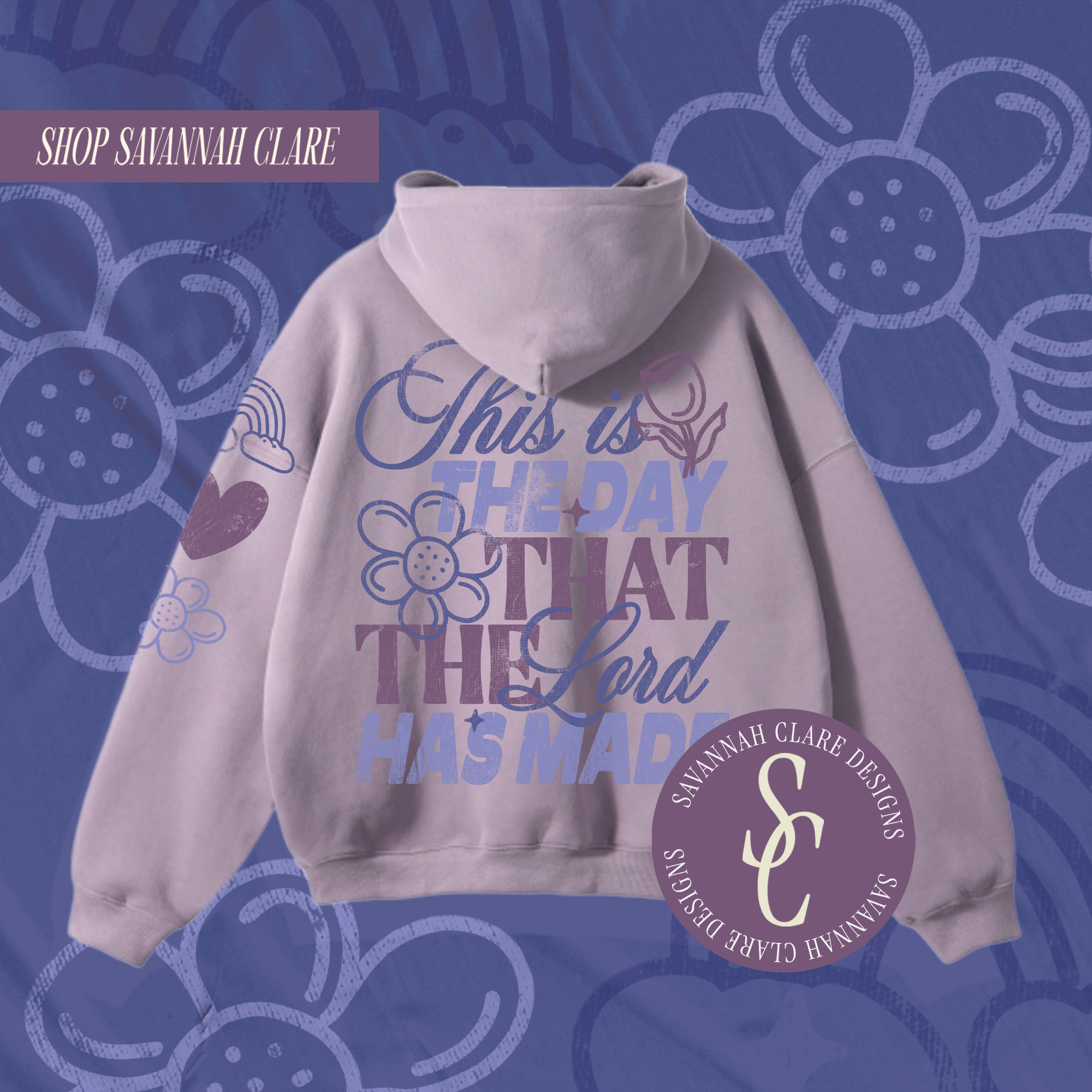 "Be Glad" Buttery Soft Hoodie Lavender