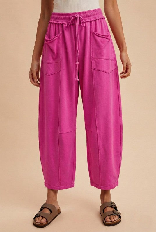 "DRAGON FRUIT DREAM" Barrel Pant